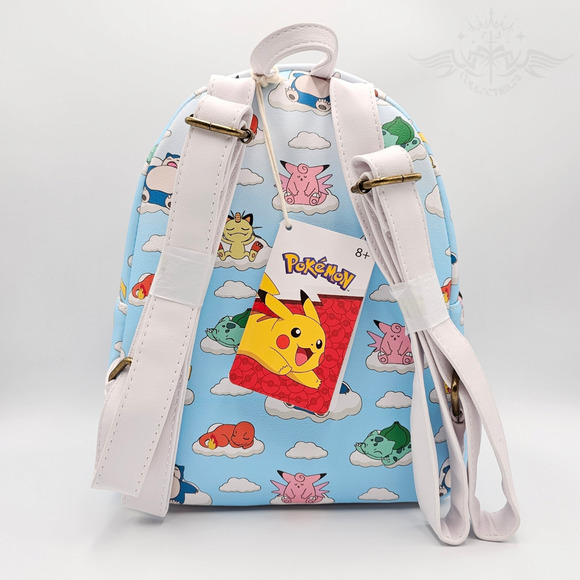 Loungefly Pokemon Snorlax Pikachu Squirtle Sleeping Characters Mini Backpack Bag - Picture 6 of 12